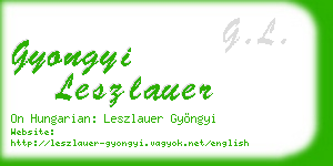gyongyi leszlauer business card