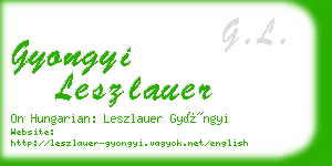 gyongyi leszlauer business card